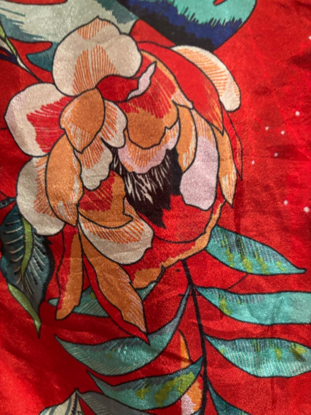 Johnny Was Red Floral Top - Picture 10 of 12